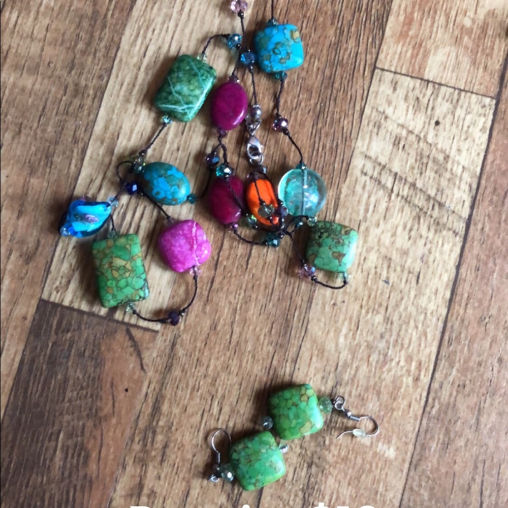 Necklace and earrings